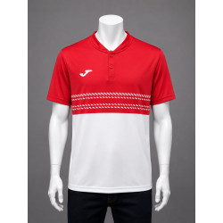 POLO JOMA  SMASH  BLANCO ROJO